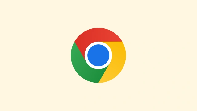 โลโก้ลูกบอล Chrome บนพื้นหลังสีเหลือง